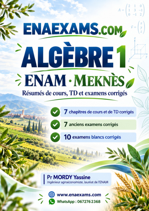 Livre complet d’Algèbre 1 ENAM — Pr MORDY Yassine